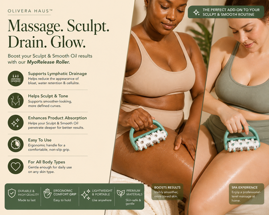 OliveraHaus™ Anti-Cellulite Portable Massage Roller for Body & Face