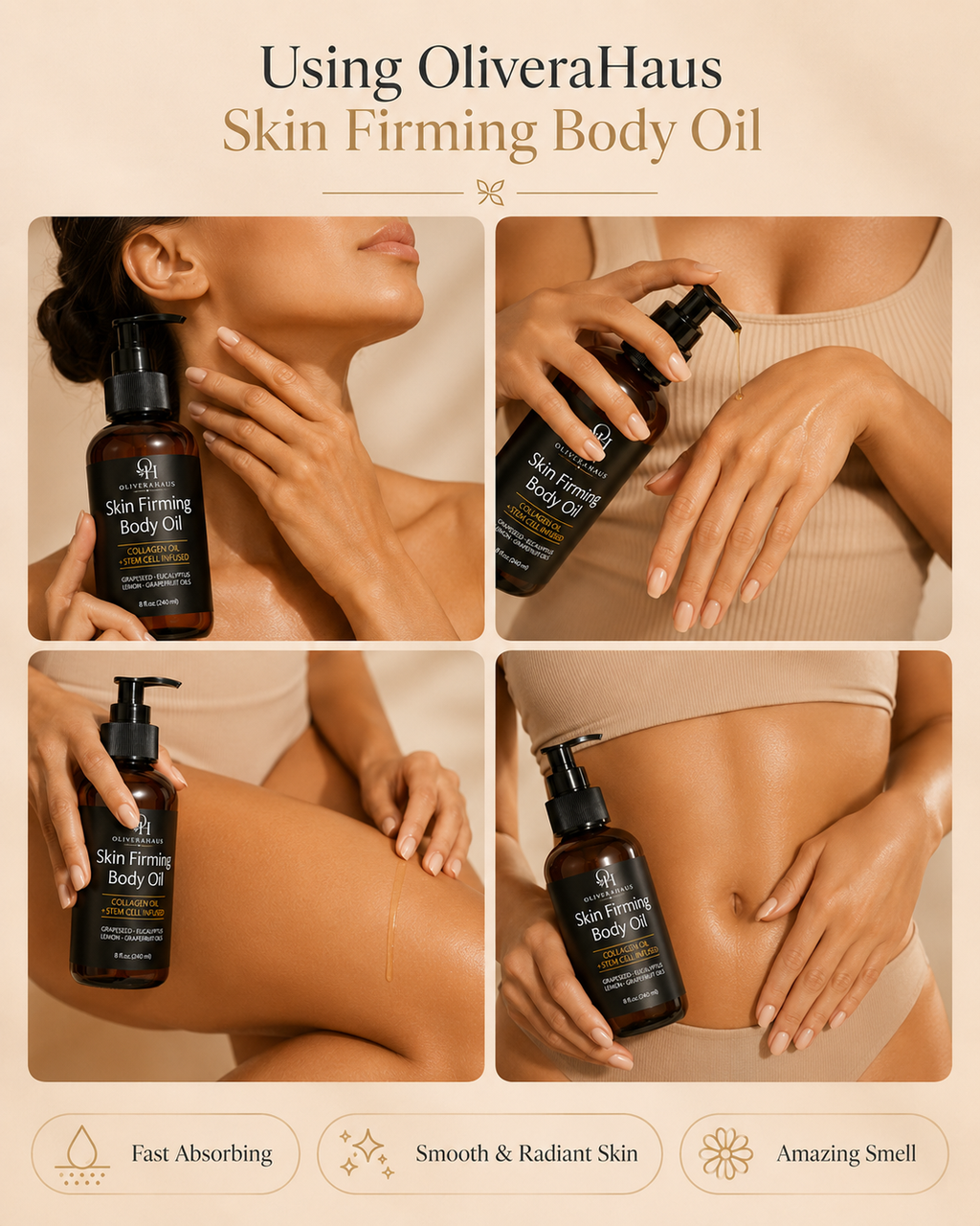 OliveraHaus™ Collagen Skin Firming Body Oil