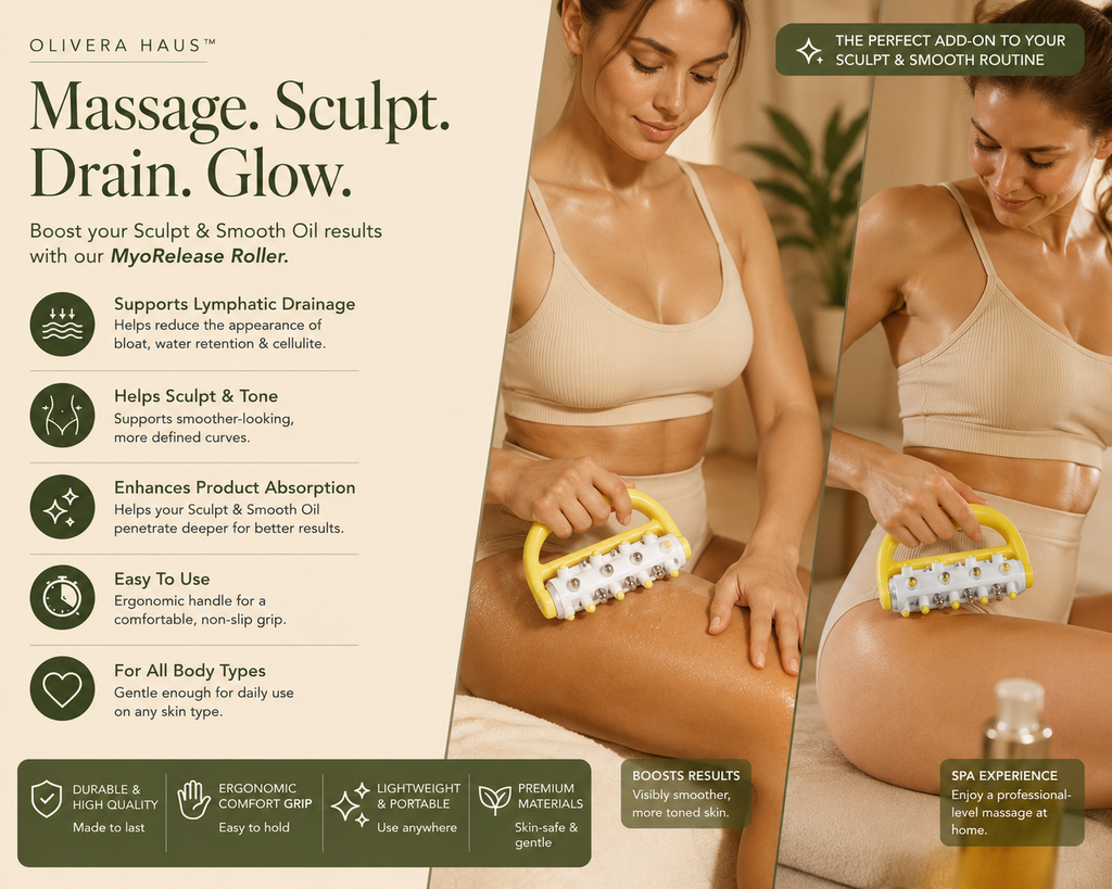 OliveraHaus™ Anti-Cellulite Portable Massage Roller for Body & Face