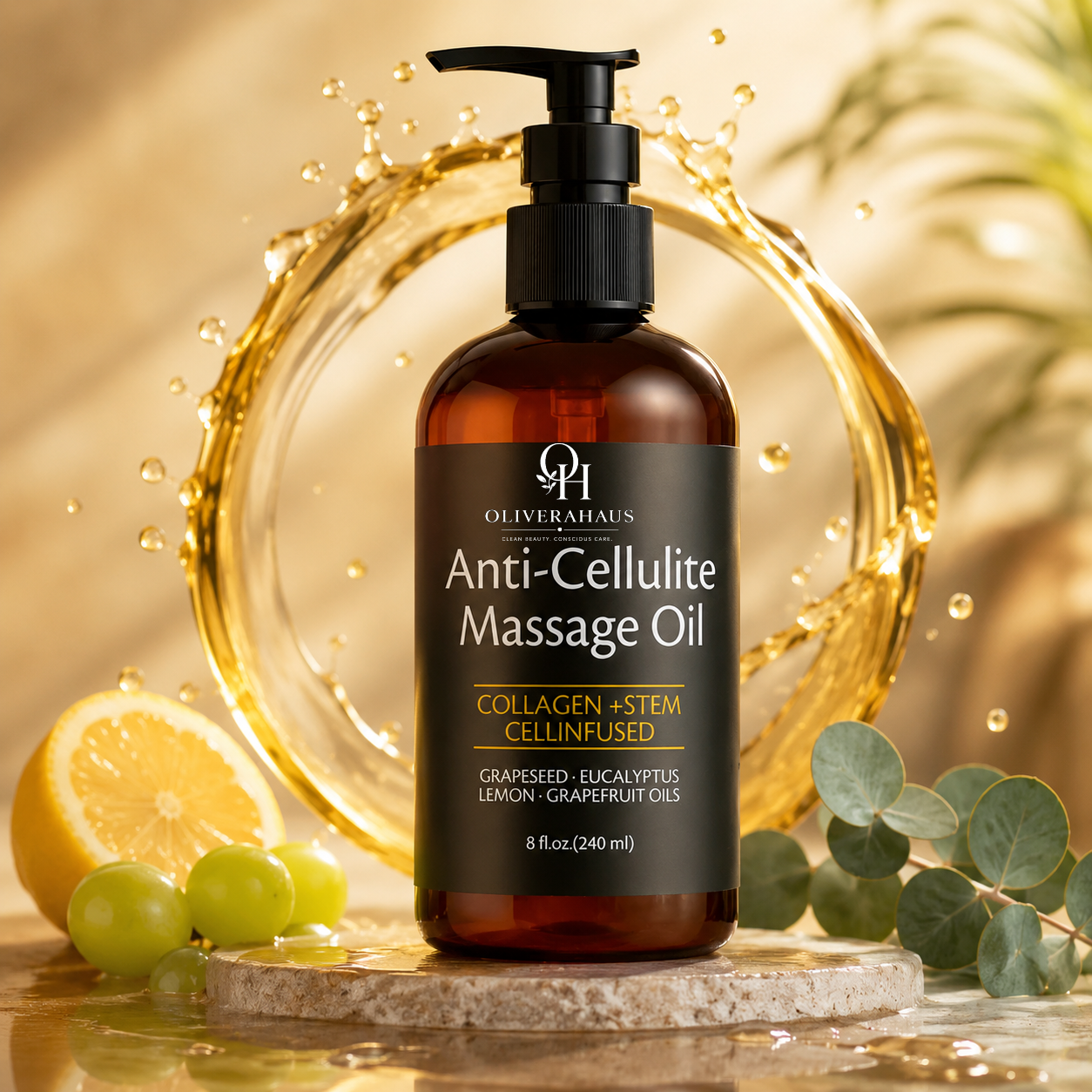 OliveraHaus™ Anti-Cellulite Relaxing Body Massage Oil