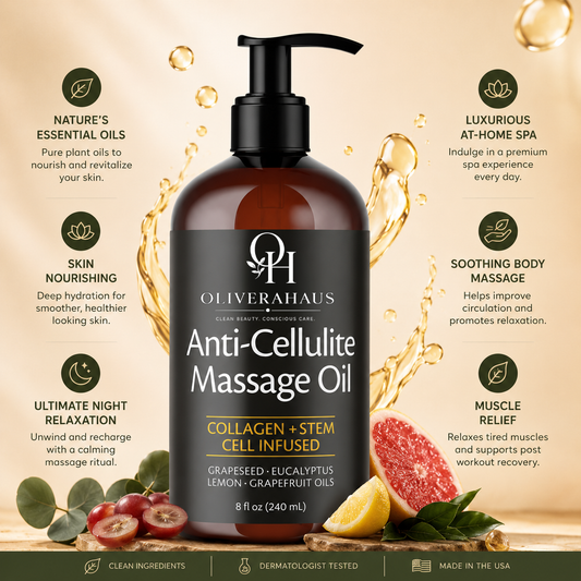 OliveraHaus™ Anti-Cellulite Relaxing Body Massage Oil